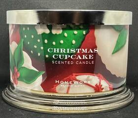 F210818 Homeworx By Harry Slatkin Christmas Cupcake Scented 4-wick Jar Candle 18oz