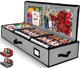 Homior 850019033014 Gift Wrap Organizer Christmas Wrapping Paper 1 Count Pack Of Gray