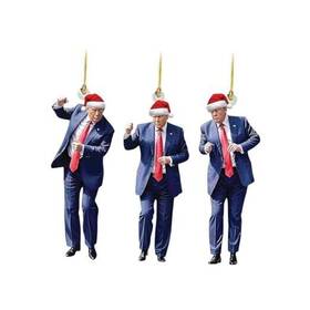 Kowj-1 Honglangan 3 Pcs Trump Dancing Ornament Christmas Ornaments 2024 Acrylic 2d 1