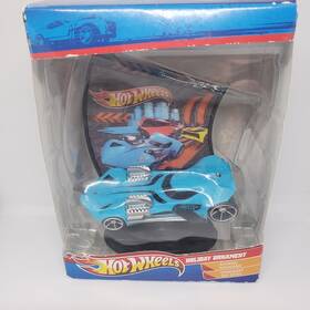 Hot Wheels 587651009831 Mattel 2013 Holiday Hanging Christmas Ornament Bright Blue Race Car