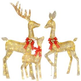 Hyc008 Hoyechi Lighted Christmas Decoration Deer 3 Piece Light Up Decor