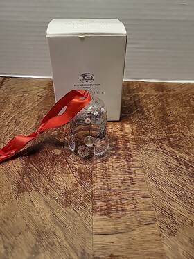Hutschenreuther 011699553131 1994 Christmas Crystal Bell Ornament Die Lowenmarke With Box