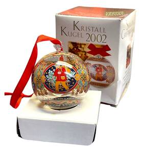 Hutschenreuther 011699765381 Vintage 2002 Kristall Kugel Glass Ball Ornament Christmas Tree