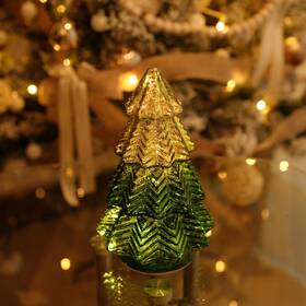 Cx2403 Hvfun Green Mercury Glass Christmas Tree For Home Decor Table Decoration