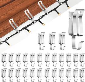 Hysagtekt1039 Hysagtek 60 Pcs Christmas Light Clips For Outside Roof Metal Lights Gutter Hooks A
