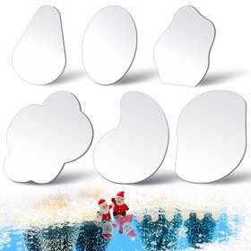 Ic-christmas-mirror-lake-6pcs Iceyyyy 6 Pcs Curved Christmas Village Mirror Lakes - Mixed Size Ponds Miniature Ic