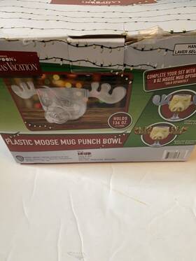 Ici-17237-c Icup National Lampoon Christmas Vacation Moose Mug Punch Bowl Clear 2 Gla