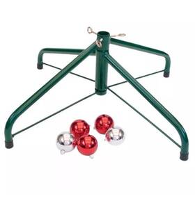 95-2864 Ideal Brands Brand Green Metal Span Folding Christmas Tree Stand 28 Inch Artificial Nib