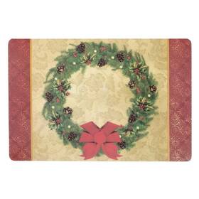 Ih Casa Decor 626711029170 Eva Placemat Christmas Wreath 12 X 18 - Set Of
