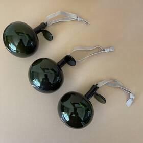 Iittala 411923671538 Glass Christmas Tree Ornaments Decor Set 3 Green Apples Finland