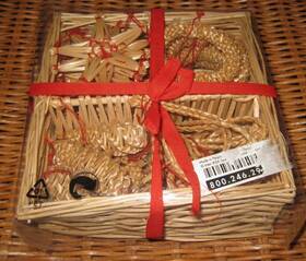 15781 Ikea #15781 Straw Ornaments Set Of 23 Christmas Holiday