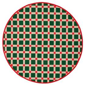 306.050.22 Ikea Vinterfint Christmas Tree Skirt Check Pattern Multicolor 39 Inch