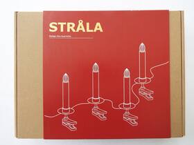 405.025.42 Ikea Strala Lighting Chain With 24 Christmas Lights Candle Shaped