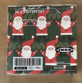 605.811.28 Ikea Vinterfint Paper Napkins Set Of 30 Christmas Santa Free Ship