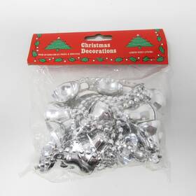 Ilc 016317913049 Silver Bells 9 Feet Plastic Garland Vintage New Old Stock Christmas Holiday Deco
