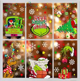 Imishm 763316170965 Reusable Christmas Decals - Window Stickers For Glass Xmas Home Decor