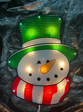 Impact Innovations 727223913237 Lighted Snowman Christmas Indoor/outdoor Silhouette Window/wall Decor Retired A