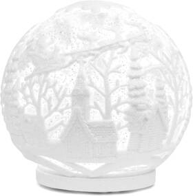 4119076  Inc 6.25 Inch Christmas Town Scene Lighted Swirling Glitter Globe By