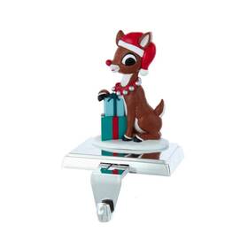 Ru5223  Inc. Kurt Adler Christmas Stocking Holder With Retractable Hook Rudolph The Red Nose