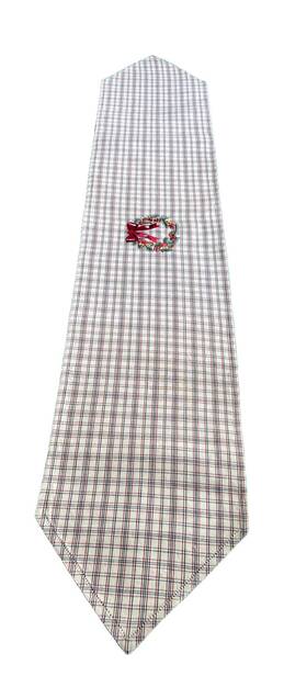 India Overseas 762242031180 Christmas Wreath Table Runner Red Black Tan Plaid Striped 13x70 Inch