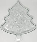 Indiana Glass Christmas Tree Crystal Tray 12inch