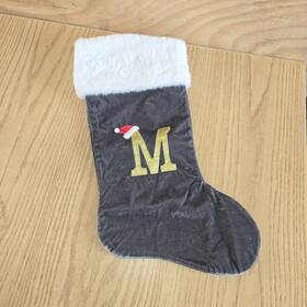 B0c8fvj2v9 Infleesh M Monogrammed Christmas Stockings Super Soft Grey