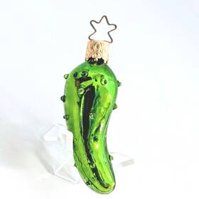 1-620-01 Inge-glas Heirlooms Christmas Pickle Gurken Legend German Glass Ornament 3 Inch