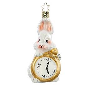 10058s020 Inge-glas - Late Rabbit Christmas Tree Decoration Glass 1 Piece