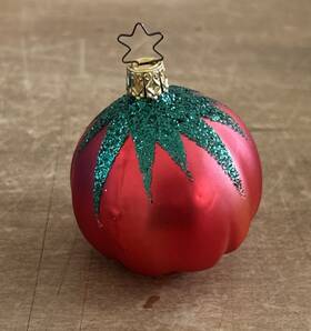 10099s010 Inge Glas Tomato Food German Blown Glass Christmas Tree Ornament Decoration