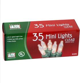 4035-88 /inliten-import 35-count Clear Christmas Light Set