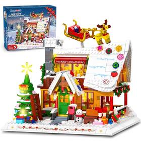 612018 Insoon 2024 Christmas Gingerbread House Mini Building Set With Led Light 1834 Pcs W