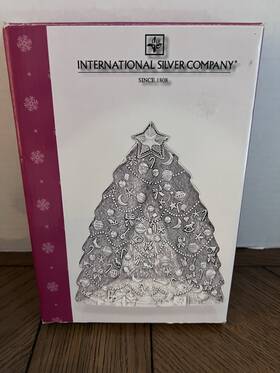 International Silver Company 011477292690 Co Silver-plated Antique Finish Christmas Tree 1995