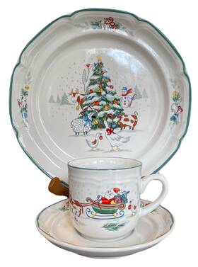 8966-048 International Tableworks Rare Vtg Country Christmas #8966-048 12 Pc Set 1980s