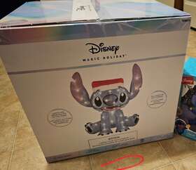 72226 Intertek Stitch Disney Magic Holiday Led Lighted Tinsel Yard Sculpture Decor Christmas