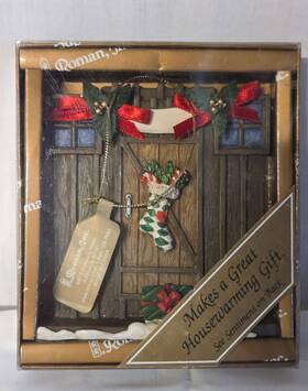 0182-25627a Iwgac Roman Inc. Barn Stocking 3.75 Inch Christmas Ornament Holiday Figurine Decor