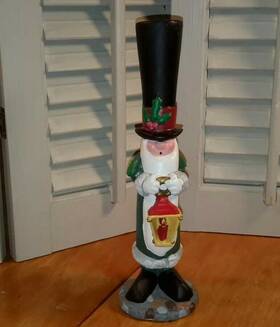 Ad2032 J. Adams Collection North Pole Caroling Society 8 Inch Figure Lantern 1994 Christmas