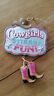 J1251 Kurt Adler Cowgirls Cowboys Plaques Ornaments
