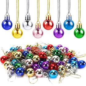 12112 Jansun 60pcs Christmas Mini Balls Ornaments Multicolour 20 Mm Multi Color