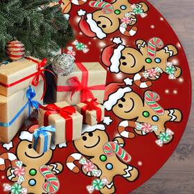Jbralid 797725897335 Christmas Tree Skirt 48 Inch Gingerbread