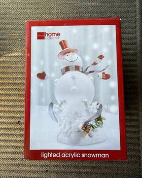 Jcpenney Home Collection 04-50-839-a Lighted Color-changing Acrylic Snowman Christmas 2006