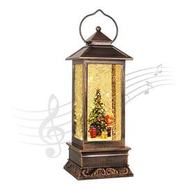 Jedawn 738628362506 Christmas Decorations Snow Globe Lantern Glittering Water