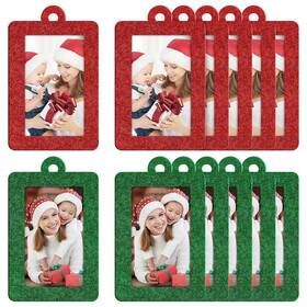 Ornamen-01 Jetec 20 Pieces Christmas Photo Frames Ornament Mini Felt Hanging Picture Frame Chr