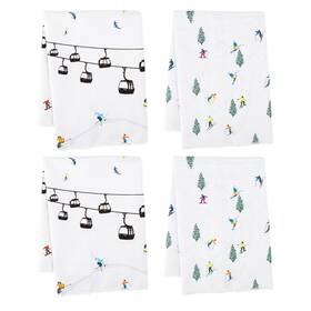 Jfehbfl 717686398917 4 Pcs Christmas Kitchen Towels New Years 16x24 Inches White