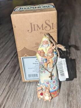 Jim Shore 045544805841 St. Francis Ornament And Animals Heartwood Creek Christmas Figure In Box