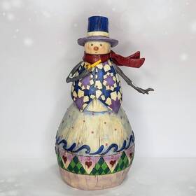 112246 Jim Shore Snowman Winters Spirit Christmas Heartwood Creek Figurine 9.5 Inch