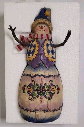 112252 Jim Shore Snowman 2003 Winters Tradition Christmas Heartwood Creek Figurine Box