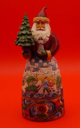 4008993 Jim Shore Simple Gifts Santa With Tree Mini Year 2007 #4008993 5 Inch Tall Christmas