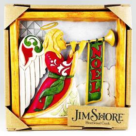 6009564 Jim Shore Shore/heartwood Creek Noel Angel Blowing Trumpet Christmas Plaque 2022
