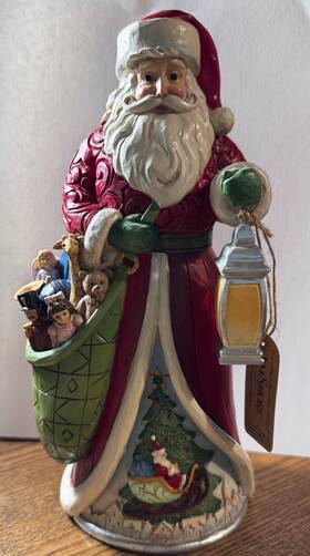 6010831 Jim Shore Christmas Joy Shines Ever Bright 9.65 Inch Santa With Lantern New In Box