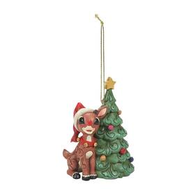 H6010720 Jim Shore 6010976 Enesco H2 Rudolph With Christmas Tree Ornament 3.5 Inch